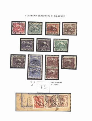 PERFINS ON HRADCANY STAMP ISSUE – sheet 10