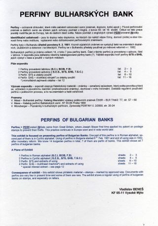 PERFINY BULHARSKÝCH BANK – list 1