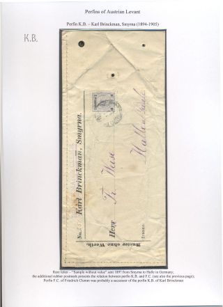 FIRMENLOCHUNGEN AUS ÖSTERREICHISCHE LEVANTE – Blatt 11