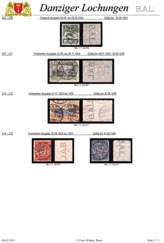 PERFINS OF DANZIG – sheet 10