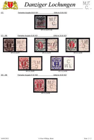 PERFINS OF DANZIG – sheet 46