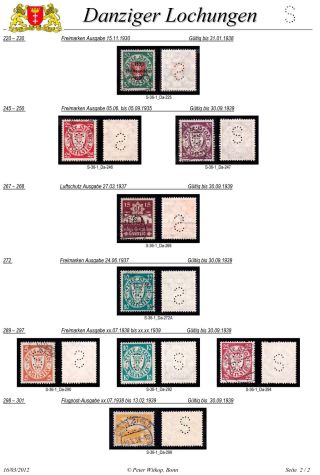 PERFINS OF DANZIG – sheet 55