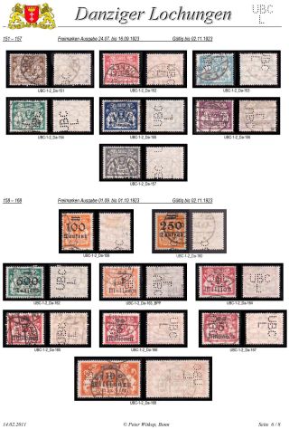 PERFINS OF DANZIG – sheet 66