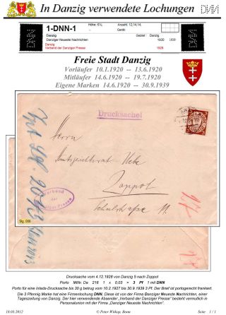 OBÁLKY A DOPISNICE S PERFINY POUŽITÉ V GDAŇSKU (DANZIG) – list 12