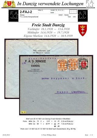 OBÁLKY A DOPISNICE S PERFINY POUŽITÉ V GDAŇSKU (DANZIG) – list 26