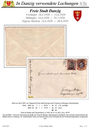 OBÁLKY A DOPISNICE S PERFINY POUŽITÉ V GDAŇSKU (DANZIG) – list 33