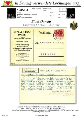OBÁLKY A DOPISNICE S PERFINY POUŽITÉ V GDAŇSKU (DANZIG) – list 40