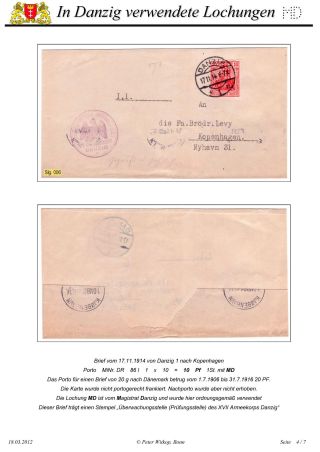 OBÁLKY A DOPISNICE S PERFINY POUŽITÉ V GDAŇSKU (DANZIG) – list 45