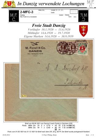 OBÁLKY A DOPISNICE S PERFINY POUŽITÉ V GDAŇSKU (DANZIG) – list 49
