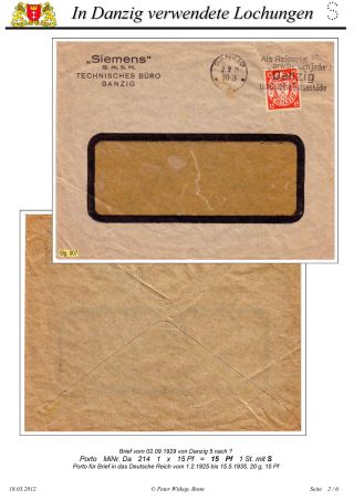 OBÁLKY A DOPISNICE S PERFINY POUŽITÉ V GDAŇSKU (DANZIG) – list 56