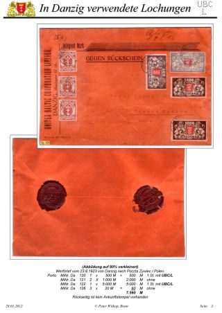 OBÁLKY A DOPISNICE S PERFINY POUŽITÉ V GDAŇSKU (DANZIG) – list 67