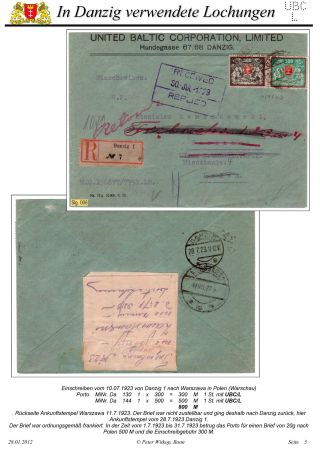 OBÁLKY A DOPISNICE S PERFINY POUŽITÉ V GDAŇSKU (DANZIG) – list 69