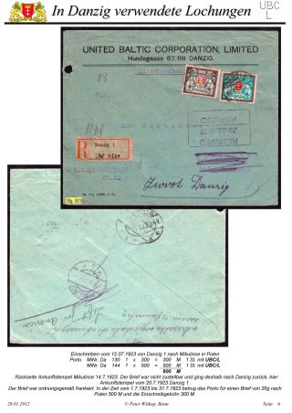 OBÁLKY A DOPISNICE S PERFINY POUŽITÉ V GDAŇSKU (DANZIG) – list 70