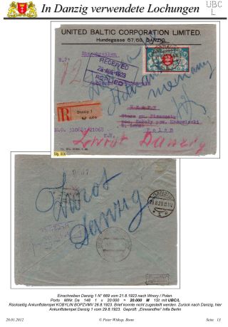 OBÁLKY A DOPISNICE S PERFINY POUŽITÉ V GDAŇSKU (DANZIG) – list 77
