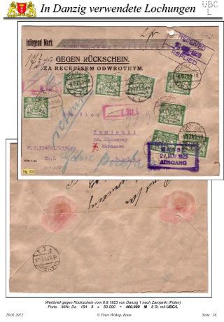 OBÁLKY A DOPISNICE S PERFINY POUŽITÉ V GDAŇSKU (DANZIG) – list 81