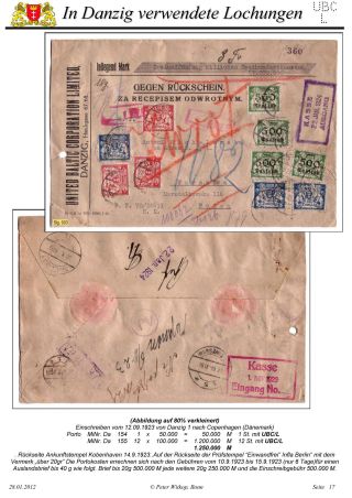 OBÁLKY A DOPISNICE S PERFINY POUŽITÉ V GDAŇSKU (DANZIG) – list 82