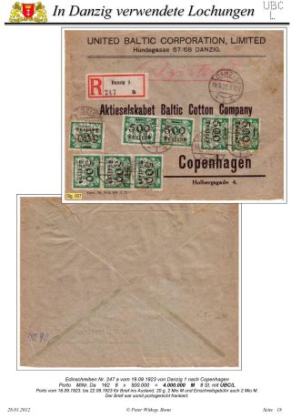 OBÁLKY A DOPISNICE S PERFINY POUŽITÉ V GDAŇSKU (DANZIG) – list 83