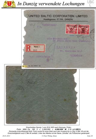 OBÁLKY A DOPISNICE S PERFINY POUŽITÉ V GDAŇSKU (DANZIG) – list 85