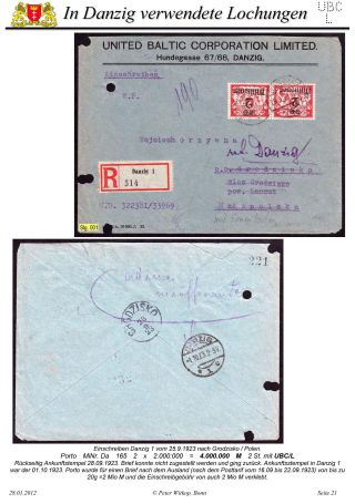 OBÁLKY A DOPISNICE S PERFINY POUŽITÉ V GDAŇSKU (DANZIG) – list 86