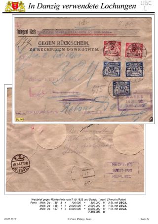 OBÁLKY A DOPISNICE S PERFINY POUŽITÉ V GDAŇSKU (DANZIG) – list 89
