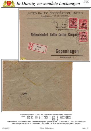 OBÁLKY A DOPISNICE S PERFINY POUŽITÉ V GDAŇSKU (DANZIG) – list 100