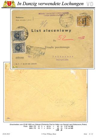OBÁLKY A DOPISNICE S PERFINY POUŽITÉ V GDAŇSKU (DANZIG) – list 113