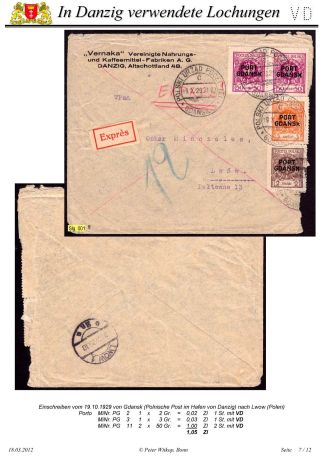 OBÁLKY A DOPISNICE S PERFINY POUŽITÉ V GDAŇSKU (DANZIG) – list 114