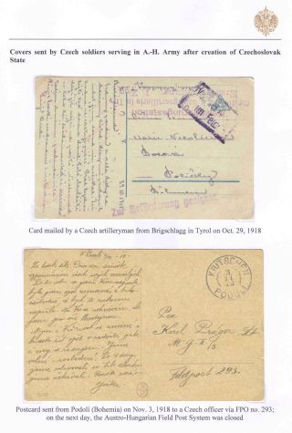 FIELD POST SYSTEMS ON CZECHOSLOVAK TERRITORY OCTOBER 1918 - FEBRUARY 1919 – sheet 4
