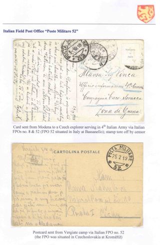 FIELD POST SYSTEMS ON CZECHOSLOVAK TERRITORY OCTOBER 1918 - FEBRUARY 1919 – sheet 6