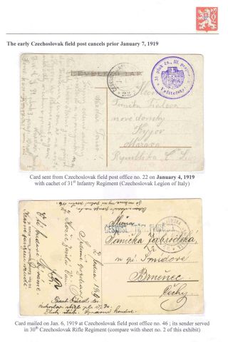 FIELD POST SYSTEMS ON CZECHOSLOVAK TERRITORY OCTOBER 1918 - FEBRUARY 1919 – sheet 12