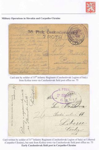 FIELD POST SYSTEMS ON CZECHOSLOVAK TERRITORY OCTOBER 1918 - FEBRUARY 1919 – sheet 16