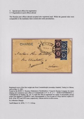 REGISTRATION IN CZARISTIC RUSSIA – sheet 105
