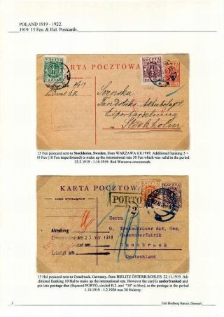 POLAND 1919 -1922: THE DEFINITIVE EAGLE ISSUES – sheet 3