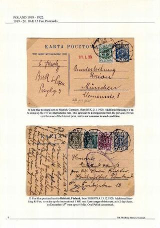 POLAND 1919 -1922: THE DEFINITIVE EAGLE ISSUES – sheet 4