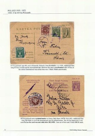 POLAND 1919 -1922: THE DEFINITIVE EAGLE ISSUES – sheet 8