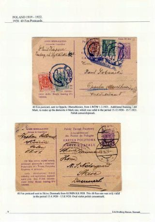 POLAND 1919 -1922: THE DEFINITIVE EAGLE ISSUES – sheet 9