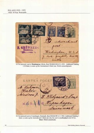 POLAND 1919 -1922: THE DEFINITIVE EAGLE ISSUES – sheet 10