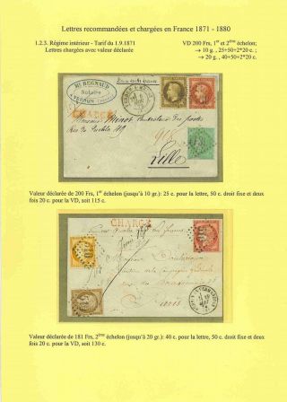 EINSCHREIBE- und WERTBRIEFE IM FRANKREICH 1871-1880 – Blatt 15