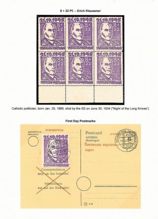 THE 1945 ANTI-FASCIST ISSUE OF MECKLENBURG-VORPOMMERN – sheet 4