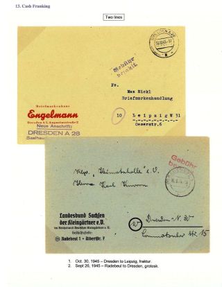 DEUTSCHLAND: OSTSACHSEN 1945-1946 – Blatt 102