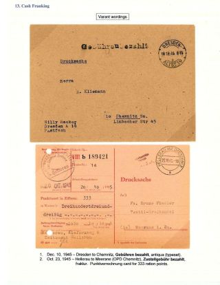 DEUTSCHLAND: OSTSACHSEN 1945-1946 – Blatt 105