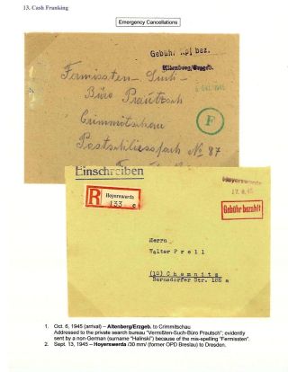DEUTSCHLAND: OSTSACHSEN 1945-1946 – Blatt 110