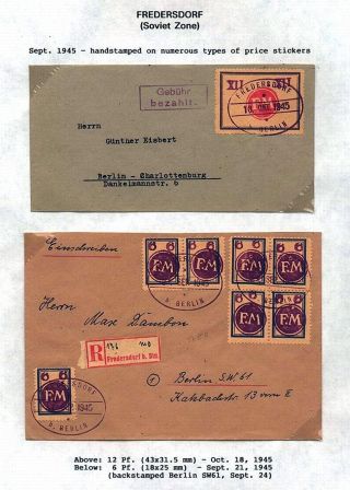 GERMANY: LOCAL PROVISIONAL ISSUES AFTER WW-II – sheet 7