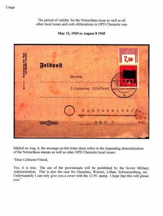 GERMANY: THE NETZSCHKAU LOCAL ISSUES OF 1945 – sheet 14