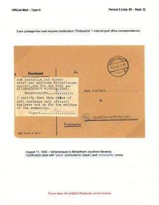 BESCHEINIGTE KORRESPONDENZ IN NORD BAYERN 1945 – Blatt 5