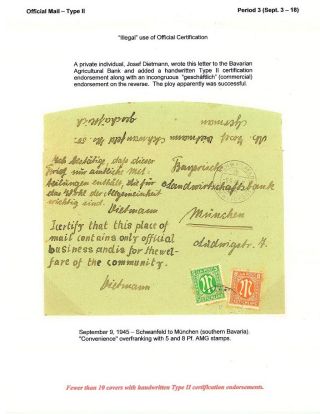 BESCHEINIGTE KORRESPONDENZ IN NORD BAYERN 1945 – Blatt 9