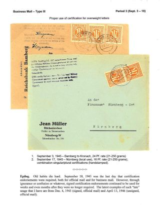 BESCHEINIGTE KORRESPONDENZ IN NORD BAYERN 1945 – Blatt 16