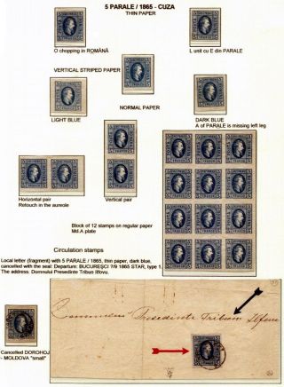 ROMANIA CLASSIC LITHOGRAPHED ISSUES 1865-1872 – sheet 13