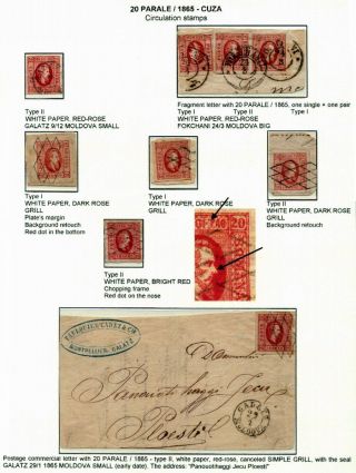 ROMANIA CLASSIC LITHOGRAPHED ISSUES 1865-1872 – sheet 16
