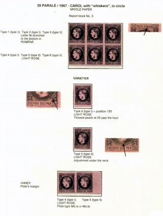 ROMANIA CLASSIC LITHOGRAPHED ISSUES 1865-1872 – sheet 30